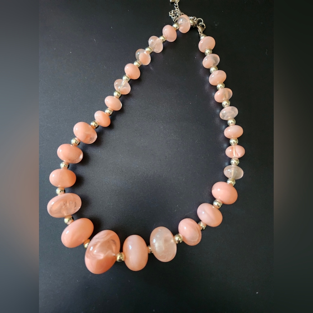 Peach necklace